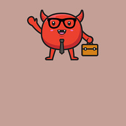 Свитшот хлопковый мужской Офисный дьяволёнок, цвет: пыльно-розовый — фото 2