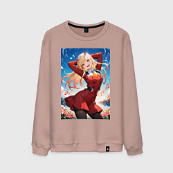 Свитшот хлопковый мужской Марин Китагава косплей 002 Darling in the Franxx, цвет: пыльно-розовый