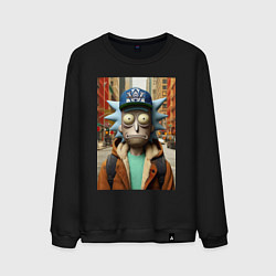 Мужской свитшот Рик Санчес в Нью-Йорке - нейроарт