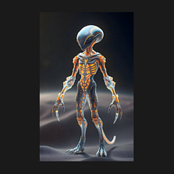 Свитшот хлопковый мужской Полупрозрачный инопланетянин, цвет: черный — фото 2