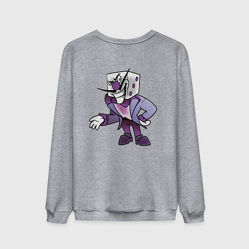 Мужской свитшот Dice are playing / Меланж – фото 2