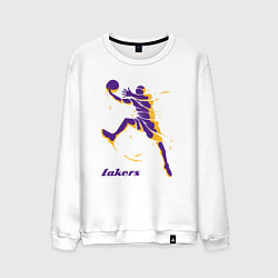 Свитшот хлопковый мужской Lakers baller, цвет: белый