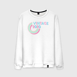 Свитшот хлопковый мужской Винтаж 2020, цвет: белый