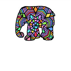 Свитшот хлопковый мужской Цветной слоник, цвет: белый — фото 2