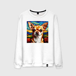 Мужской свитшот Чихуахуа в стиле Мунка