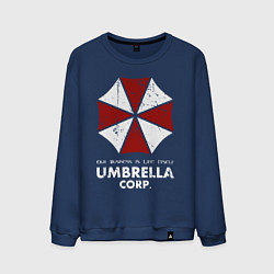 Свитшот хлопковый мужской Umbrella corporation logo, цвет: тёмно-синий