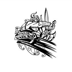 Свитшот хлопковый мужской Вольво viking, цвет: белый — фото 2