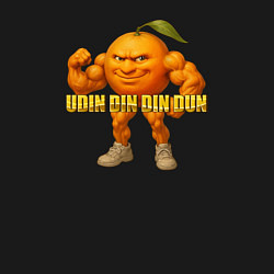 Свитшот хлопковый мужской Udin din din dun brainrot meme, цвет: черный — фото 2