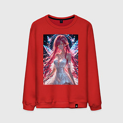 Мужской свитшот Сияющая фея с крыльями и бабочками