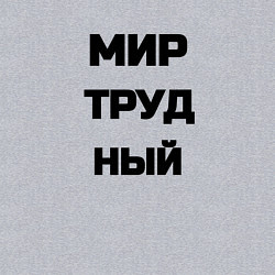 Свитшот хлопковый мужской Мир Труд мем, цвет: меланж — фото 2