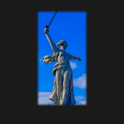 Свитшот хлопковый мужской Родина мать статуя, цвет: черный — фото 2