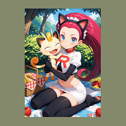 Свитшот хлопковый мужской Джесси и Мяут на пикнике, цвет: авокадо — фото 2