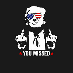 Свитшот хлопковый мужской Trump you missed, цвет: черный — фото 2