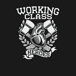 Свитшот хлопковый мужской Герои рабочего класса, цвет: черный — фото 2