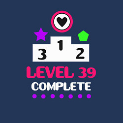 Свитшот хлопковый мужской 39 уровень пройден, цвет: тёмно-синий — фото 2