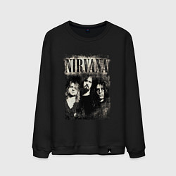 Свитшот хлопковый мужской Nirvana foto, цвет: черный