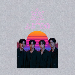 Свитшот хлопковый мужской Astro retro, цвет: меланж — фото 2