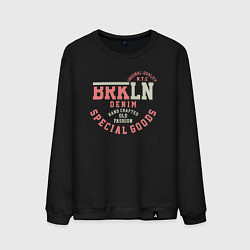 Свитшот хлопковый мужской Brooklyn denim, цвет: черный