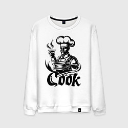Мужской свитшот Повар готовит блюдо