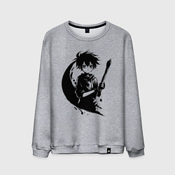 Свитшот хлопковый мужской Художник с кистью аниме, цвет: меланж