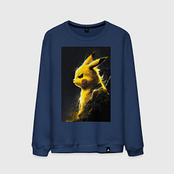 Свитшот хлопковый мужской Pikachu, цвет: тёмно-синий