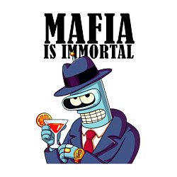 Свитшот хлопковый мужской Мафиози Бендер - мафия бессмертна мем, цвет: белый — фото 2