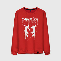 Свитшот хлопковый мужской Капоэйра граффити, цвет: красный