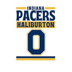 Свитшот хлопковый мужской Indiana Pacers - Haliburton, цвет: белый — фото 2