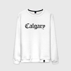 Свитшот хлопковый мужской Calgary - Canada, цвет: белый