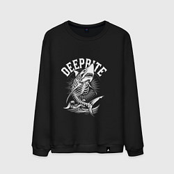 Мужской свитшот Рыбий скелет акулы