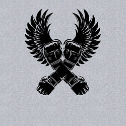 Свитшот хлопковый мужской ММА кулаки, цвет: меланж — фото 2