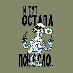 Свитшот хлопковый мужской Остапа понесло, цвет: авокадо — фото 2