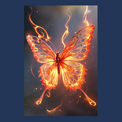 Свитшот хлопковый мужской Огненная бабочка, цвет: тёмно-синий — фото 2