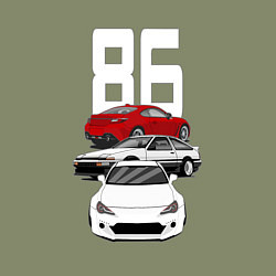 Свитшот хлопковый мужской Toyota AE86 GT86 GR86 Эволюция легенды JDM, цвет: авокадо — фото 2