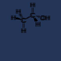 Свитшот хлопковый мужской Химическая формула спирт, цвет: тёмно-синий — фото 2