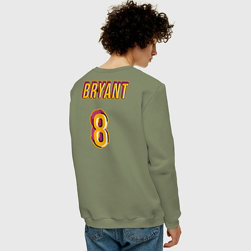 Мужской свитшот Кобе Брайант номер 8 / Авокадо – фото 4