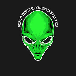 Свитшот хлопковый мужской Да прибудет с тобой весь мир, цвет: черный — фото 2