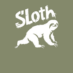 Свитшот хлопковый мужской Граффити ленивец, цвет: авокадо — фото 2