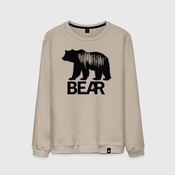 Мужской свитшот Черный медведь с полосами