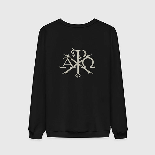 Мужской свитшот Сохранит душу твою Господь светло серый арт / Черный – фото 2