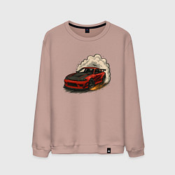 Мужской свитшот Дрифт авто - облако дыма