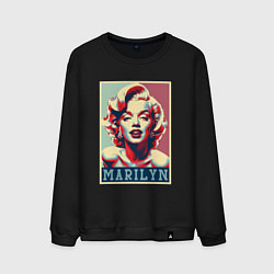 Свитшот хлопковый мужской Marilyn, цвет: черный