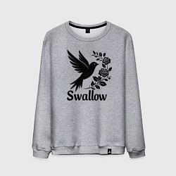 Мужской свитшот Ласточка среди роз