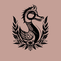 Свитшот хлопковый мужской Утка в кельтских узорах, цвет: пыльно-розовый — фото 2