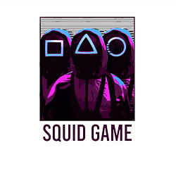 Свитшот хлопковый мужской Squid game shadows, цвет: белый — фото 2