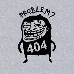 Свитшот хлопковый мужской Тролль хакер - ошибка 404, цвет: меланж — фото 2