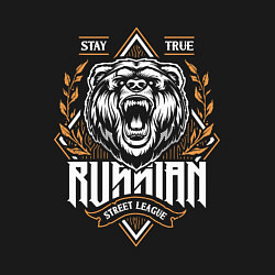 Свитшот хлопковый мужской Русский медведь, цвет: черный — фото 2