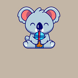 Свитшот хлопковый мужской Коала с напитком, цвет: миндальный — фото 2