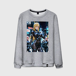 Свитшот хлопковый мужской Отряд девушек в суперкостюмах, цвет: меланж