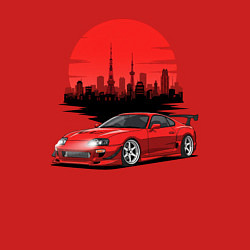 Свитшот хлопковый мужской Toyota Supra - Tokyo, цвет: красный — фото 2